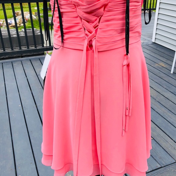 Coral Mini flare Dress - Picture 3 of 5